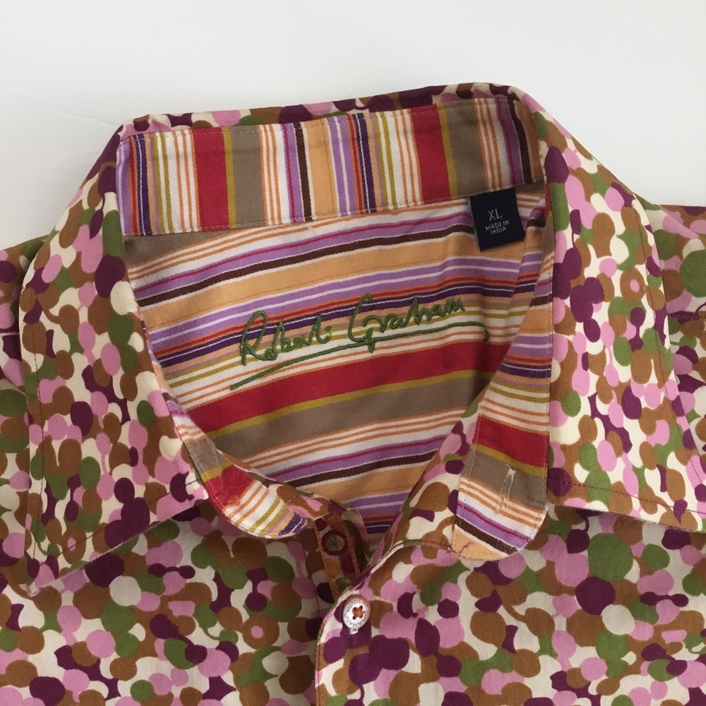 Robert Graham Men’s Shirt Dots Size XL - Picture 2 of 10